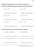 Explicit Formula for Geometric Sequences - Level 1 - 1