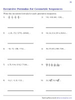 Recursive Formulas for Geometric Sequences