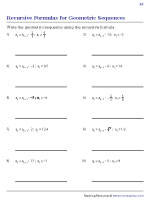 Finding the Geometric Sequence Using Recursive Formula 2