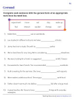 Completing Sentences Using Object Gerunds