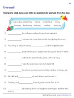 Completing Sentences with Subject Gerunds