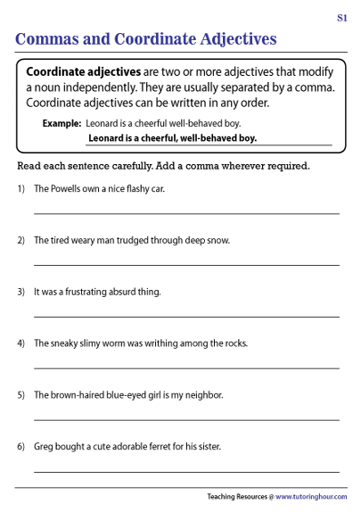 Coordinate Adjectives