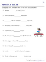 Complete Sentences with A or An