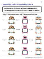 Countable and Uncountable Nouns