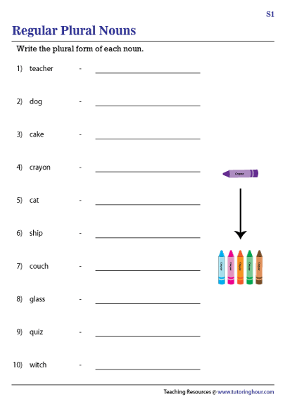 Worksheet On Singular And Plural Nouns