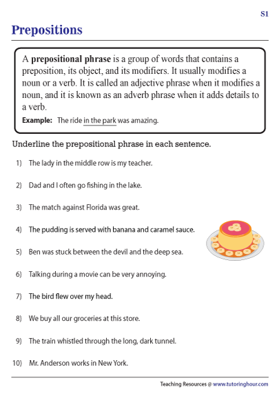 Prepositional Phrases