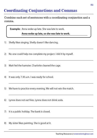 Using Commas With Coordinating Conjunctions