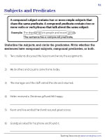 Compound Subjects and Predicates