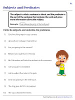 Identifying Subjects and Predicates