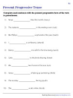 Present Progressive Tense