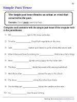 Simple Past Tense of Irregular Verbs