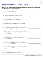 verb worksheets