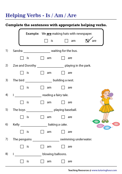 Helping Verbs | Is, Am, and Are