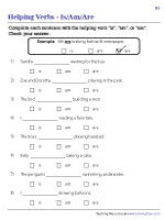 verb worksheets