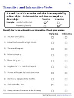 Transitive and Intransitive Verbs