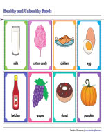 Healthy and Unhealthy Foods Flashcards