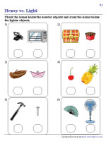 Differentiating between Heavy and Light Objects