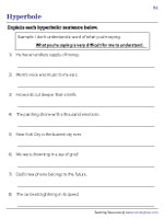 hyperbole worksheets