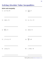 Solving Absolute Value Inequalities