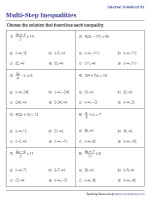 Identifying Solutions of Multi-Step Inequality in Interval Notation