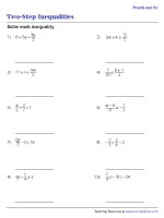 Solving Two-Step Inequalities - Fractions
