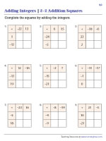 Addition 3*3 Squares Worksheet