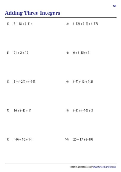 Adding Three Integers