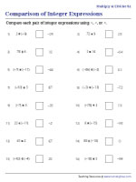 Comparing Integer Expressions - Multiplication and Division