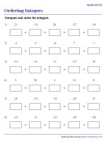 Ordering Integers Using Symbols