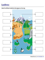 Labeling Landforms on a Diagram