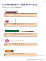 Measuring Objects Using Rulers - Centimeters