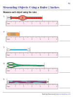 Measuring Objects Using Rulers - Inches