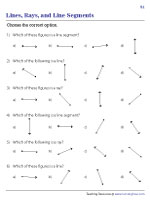 MCQ on Lines, Rays, and Line Segments