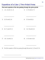 Equation of a Line Passing Through Two Points