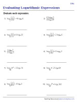 Evaluating Logarithmic Expressions - Difficult