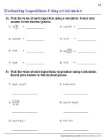 Evaluating Logarithms Using a Calculator