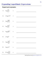 practice worksheet expanding and condensing logs