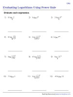 Evaluating Logarithms Using Power Rule - Difficult