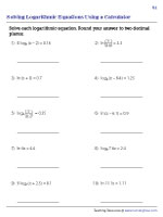 Solving Logarithmic Equations Using a Calculator