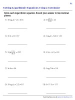 Solving Logarithmic Equations Using a Calculator