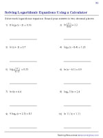 Solving Logarithmic Equations Using Calculator