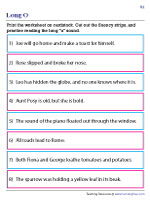 Long O - Fluency Strips