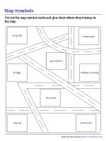 Map Symbols - Cut-and-Glue Activity