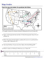 Determining Distances Using a US Map