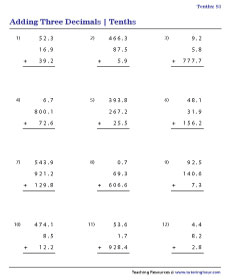 Sixth Grade Math Worksheets