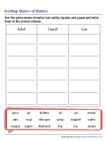 Classifying Solids, Liquids, and Gases