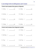 Converting between Kilograms and Grams