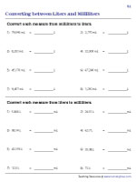 Converting between Liters and Milliliters