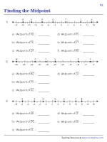 Midpoints Using a Number Line