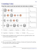 Counting Money Worksheets